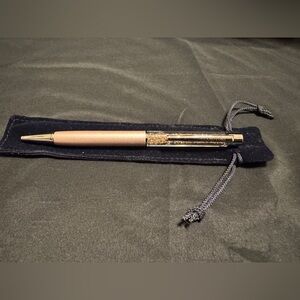 SWAROVSKI CRYSTALLINE Blush Pink with Silver Ballpoint Pen with Pouch